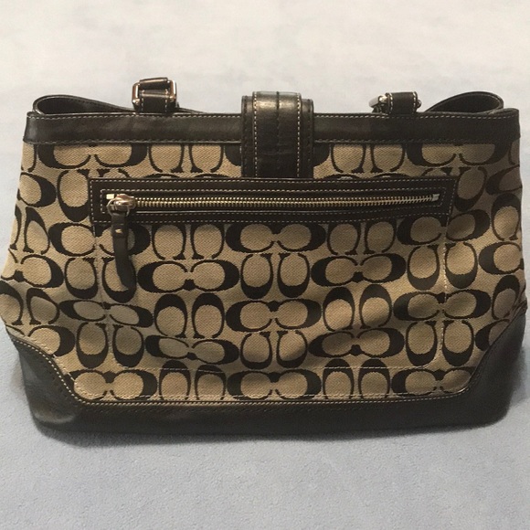 Medium size Black and Grey Coach Satchel - Picture 3 of 6